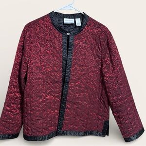 Alfred Dunner Red and Black Blazer